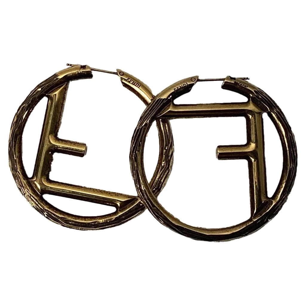 Fendi F is  Hoop Earrings in Gold Metal 3