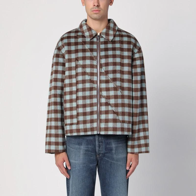 New Amsterdam Surf Association New Amsterdam Surf Association Checked Shirt Jacket With Zip 1
