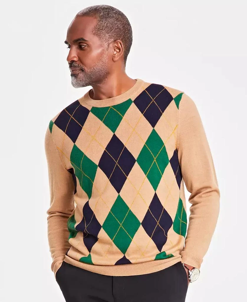 Club Room Men's Argyle Merino Sweater, Created for Macy's 1