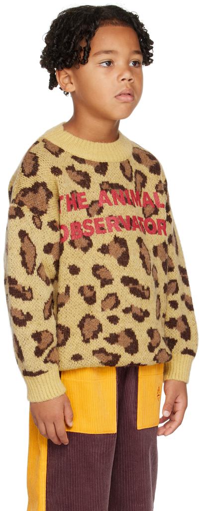 The Animals Observatory Kids Yellow Arty Bull Sweater