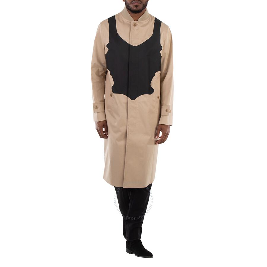Burberry Burberry Soft Fawn Cotton Gabardine Reconstructed Print Car Coat, Brand Size 52 (US Size 42)