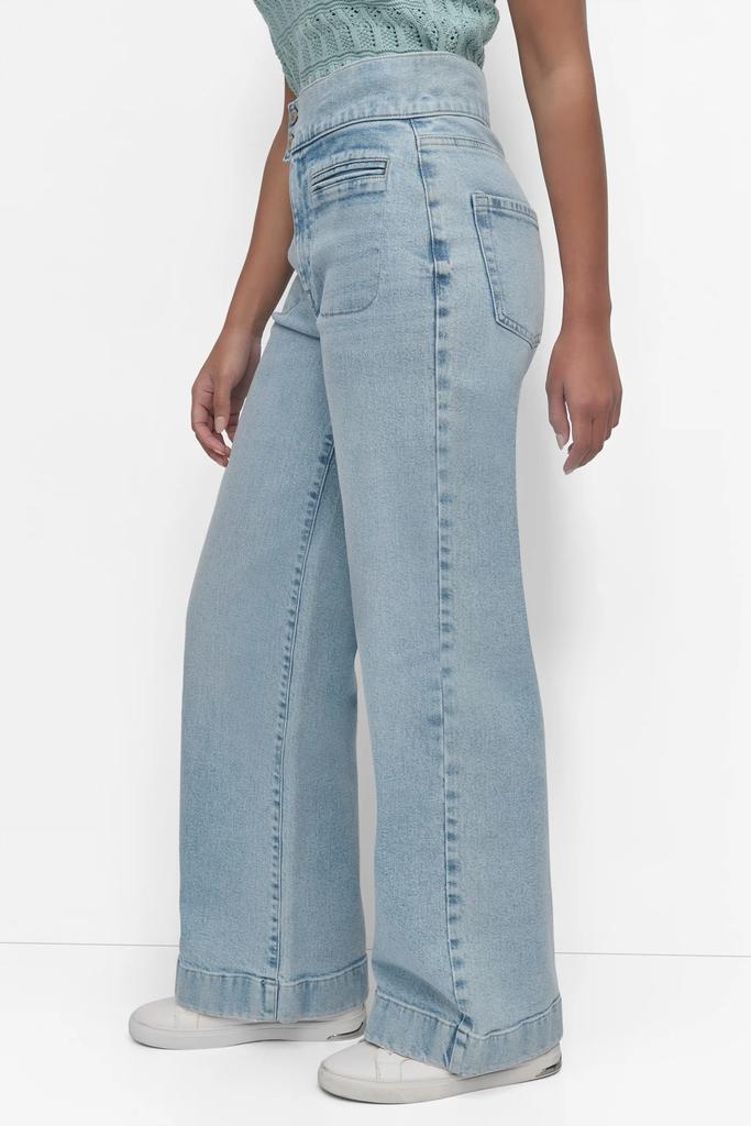 HIGH Rise Length DOUBLE BUTTON TAB WIDE LEG – On Sale Now with Up