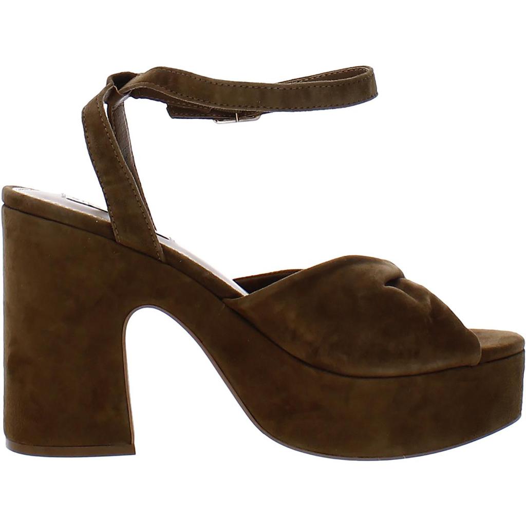 Steve Madden Caelan Womens Suede Block Heel Platform Sandals