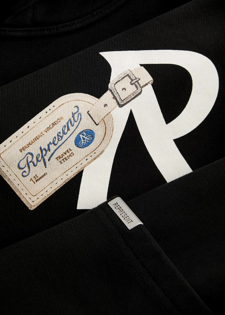 Represent Luggage Tag printed hooded cotton sweatshirt 5