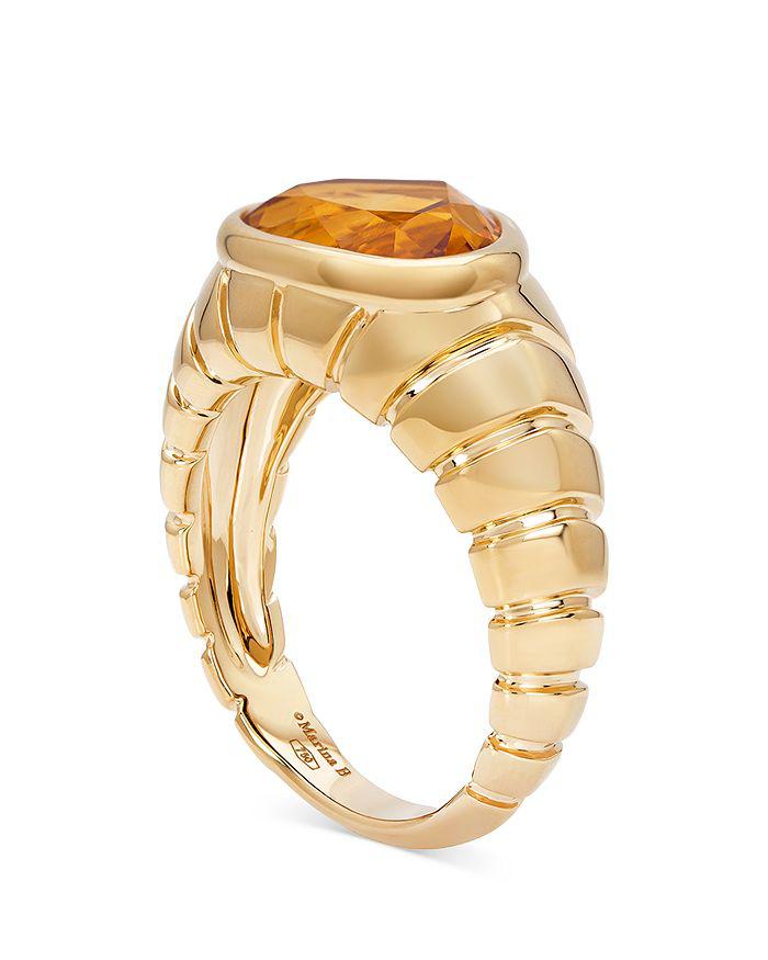 MARINA 18K Yellow Gold Trisolina Timo Citrine Statement Ring