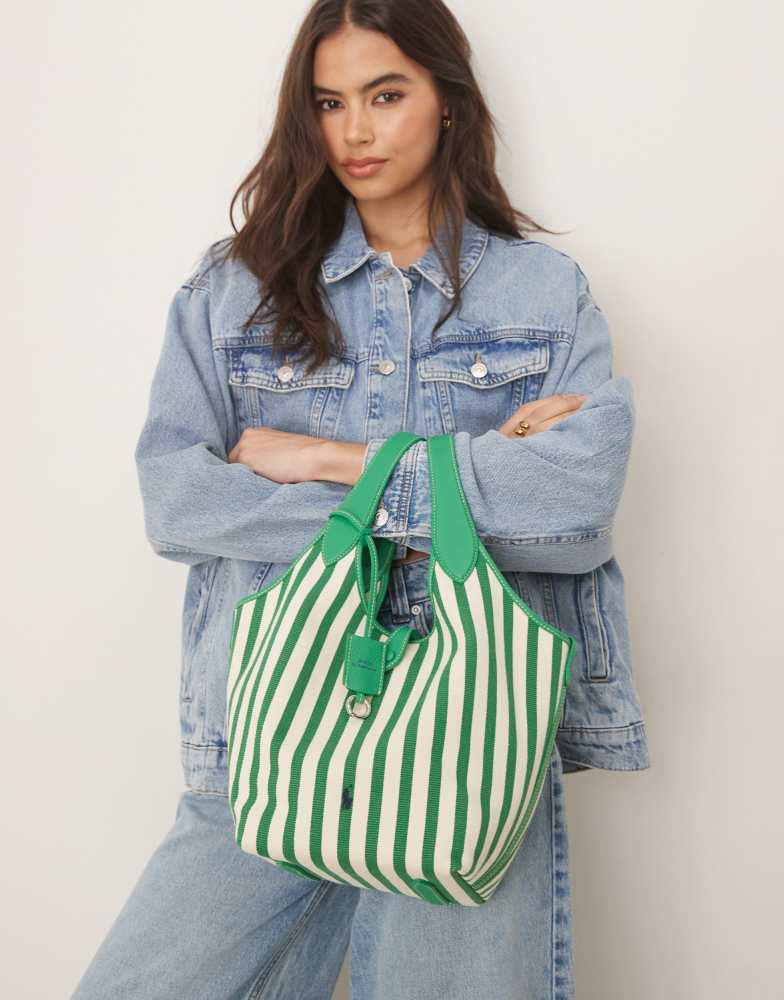 【POLO RALPH LAUREN】Polo Play Striped Canvas Tote トート Polo Play Striped Canvas Tote