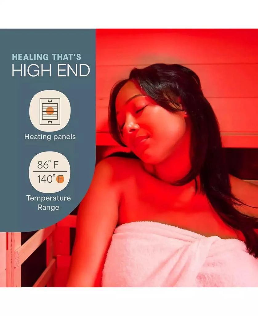 LifePro RejuvaCure Far Infrared Sauna with Red Light, Bluetooth 
Chromotherapy – 1-Person Indoor Home Sauna Box with 7 Carbon Heaters 
Canadian Hemlock for Relaxation 
Wellness 6