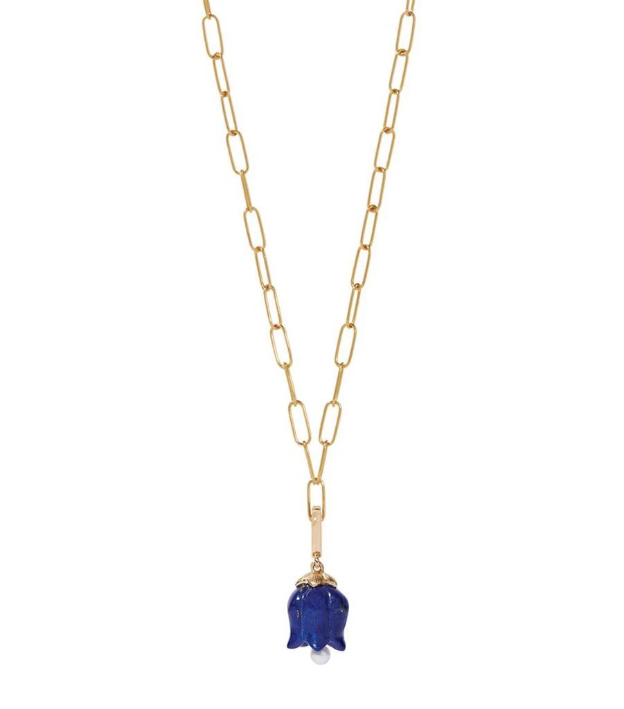 Annoushka Yellow Gold and Lapis Tulip Charm 2