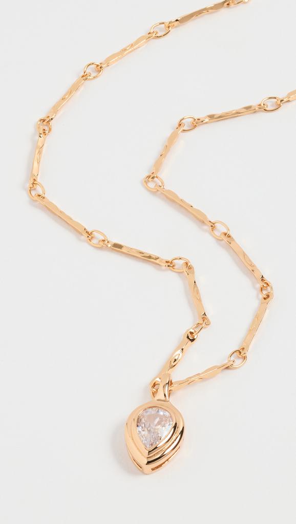 Luv AJ The Pear Double Bezel Charm Necklace