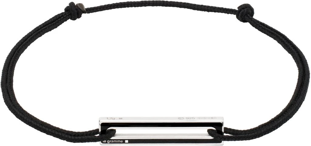 Le Gramme Black Lacquered Cord 'Le 1.7g' Bracelet 1