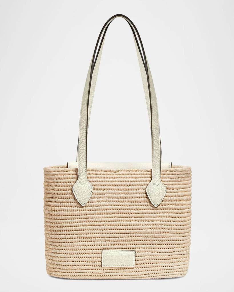 Strathberry Basket Raffia & Leather Shoulder Bag 3