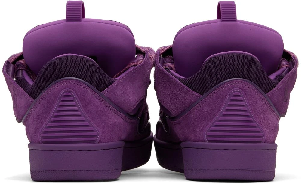 Lanvin Purple Curb Leather Sneakers 2