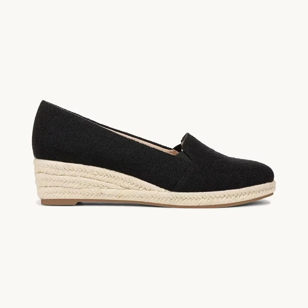 LifeStride Kamilla I8544F1401 Women's Black Slip On Wedge Espadrille ZAP611 2