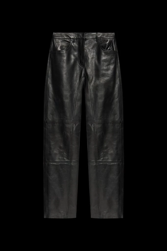 Jil Sander Jil Sander Logo Patch Leather Trousers 1