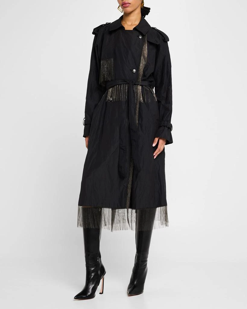 Kobi Halperin Orly Crinkled Chain Fringe Coat 2