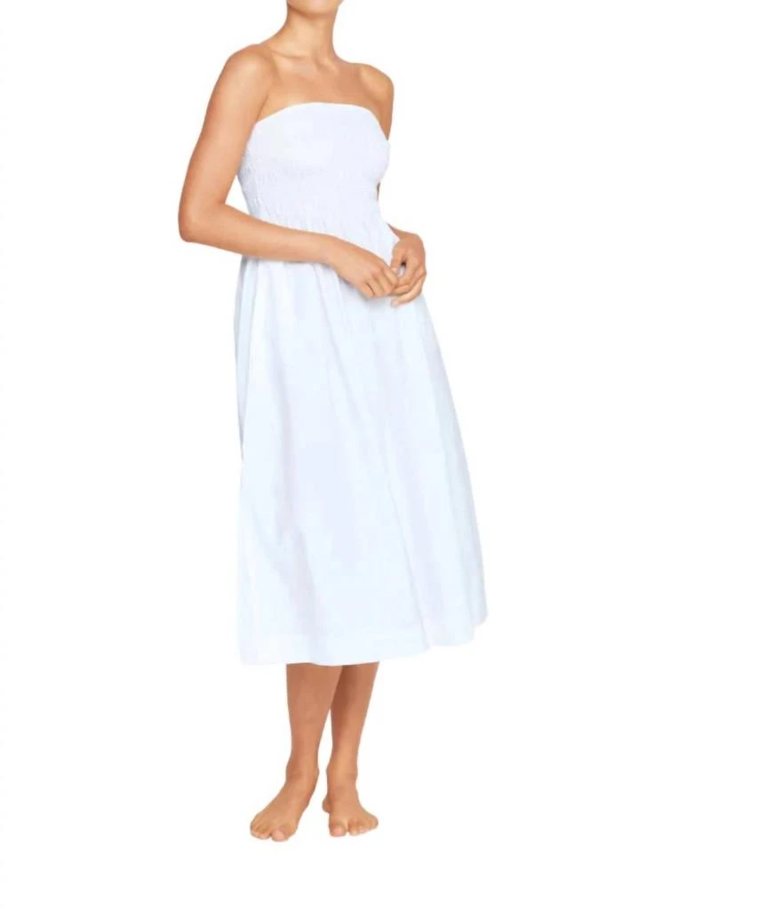 MIKOH Lido Midi Tube Dress In Bone 5