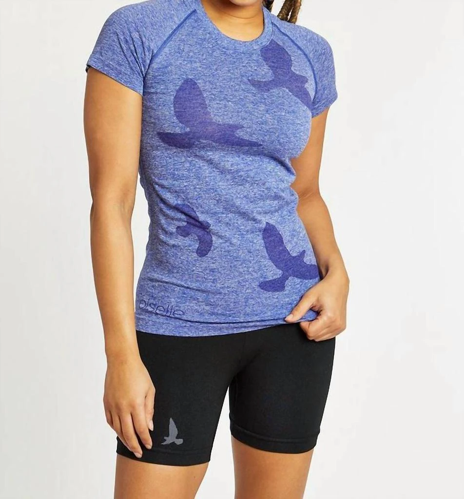 Oiselle Women's Flyte Short Sleeve Shirt In Lapis 1