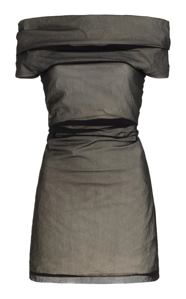 Proenza Schouler Proenza Schouler - Allegra Off-The-Shoulder Mesh Top - Black - US 0 - Moda Operandi 1