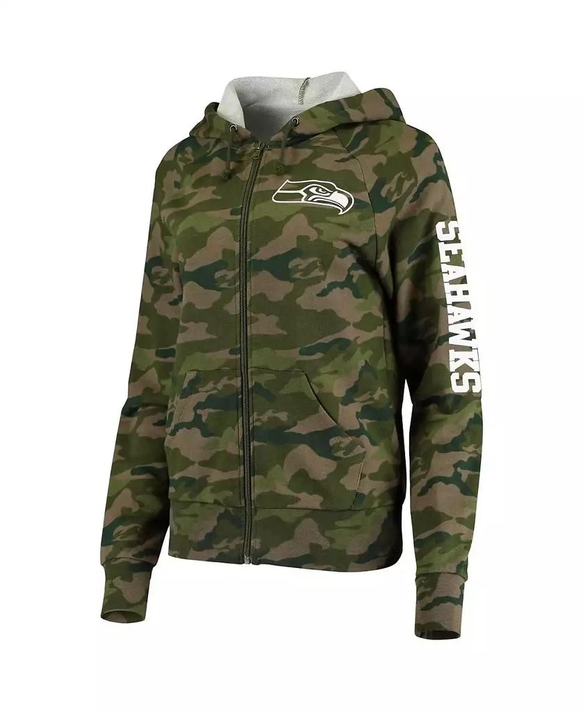 New Era Women's Camo Seattle Seahawks Raglan Full-Zip Hoodie 2