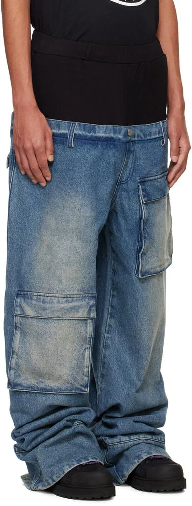 SPENCER BADU Blue Double Layered Jeans 2