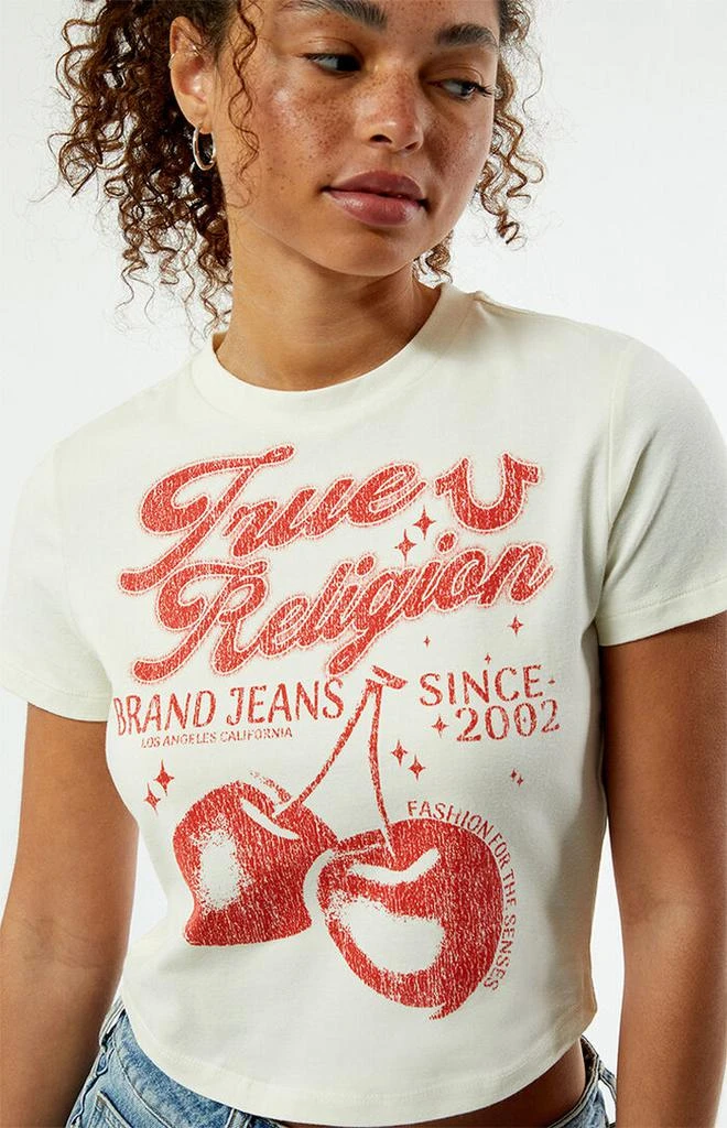 True Religion Vintage Cherry Cap Sleeve T-Shirt 2