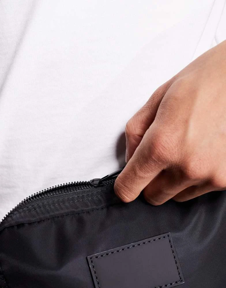 ASOS ASOS DESIGN nylon cross body bag in black 3