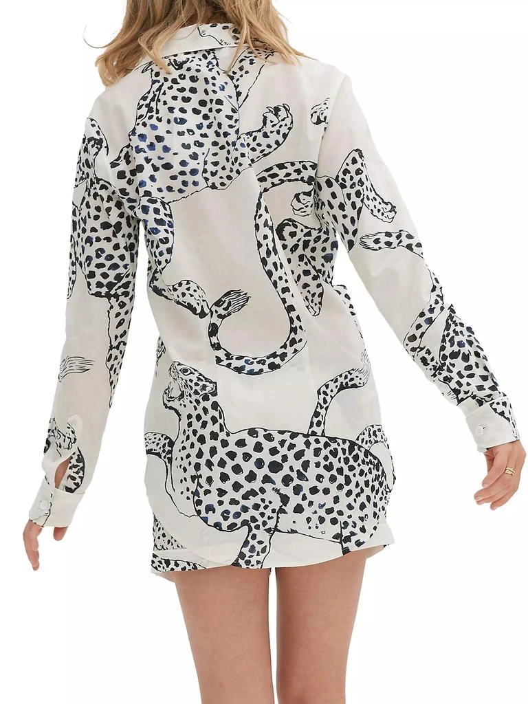 Desmond & Dempsey Jaguar Print Cotton Signature Pajama Set 5
