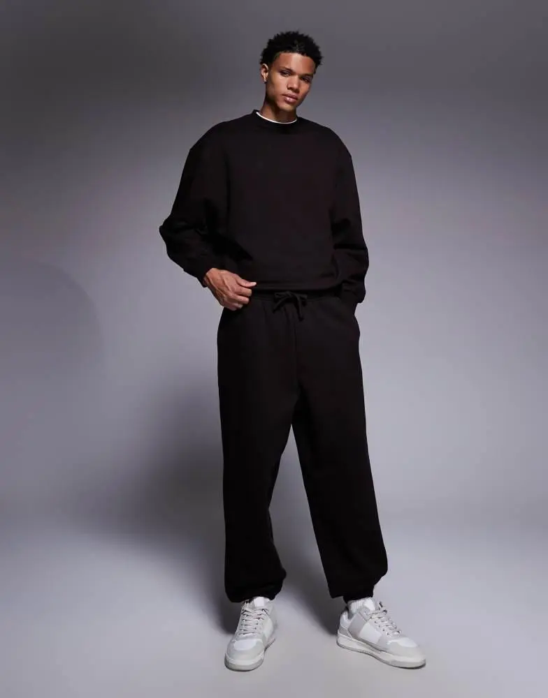 ASOS ASOS DESIGN premium heavyweight oversized jogger in 400gsm brown - BROWN