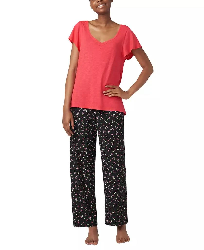 Hue Women's Solid Short-Sleeve Shirred Pajama Tee 3