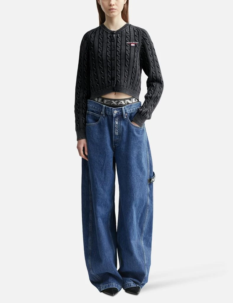 Alexander Wang Cable-Knit Cropped Cardigan 4