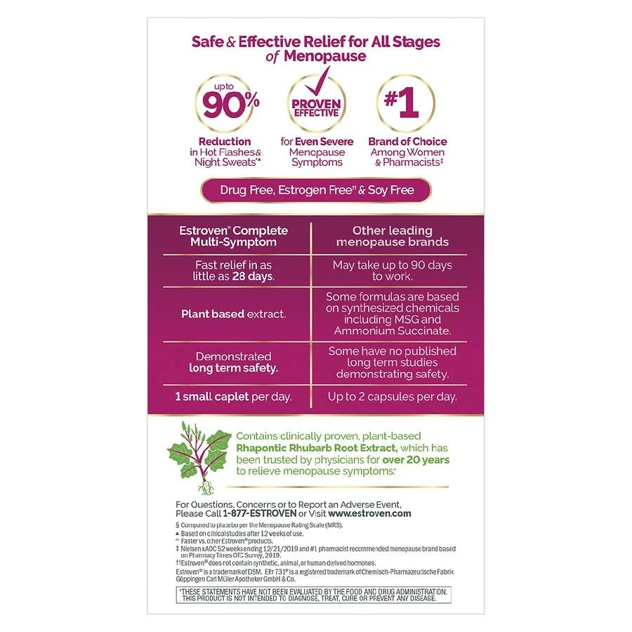 Estroven Menopause Relief Complete Care Caplets 2