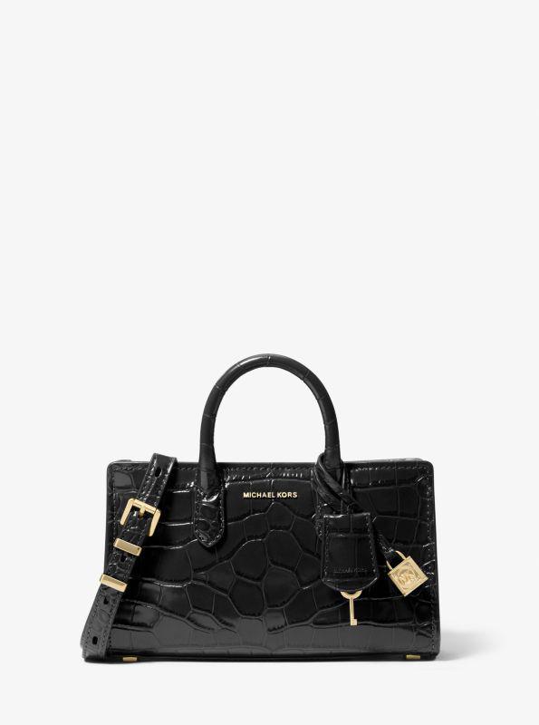 Michael Kors Scarlett Extra-Small Crocodile Embossed Leather Crossbody Bag