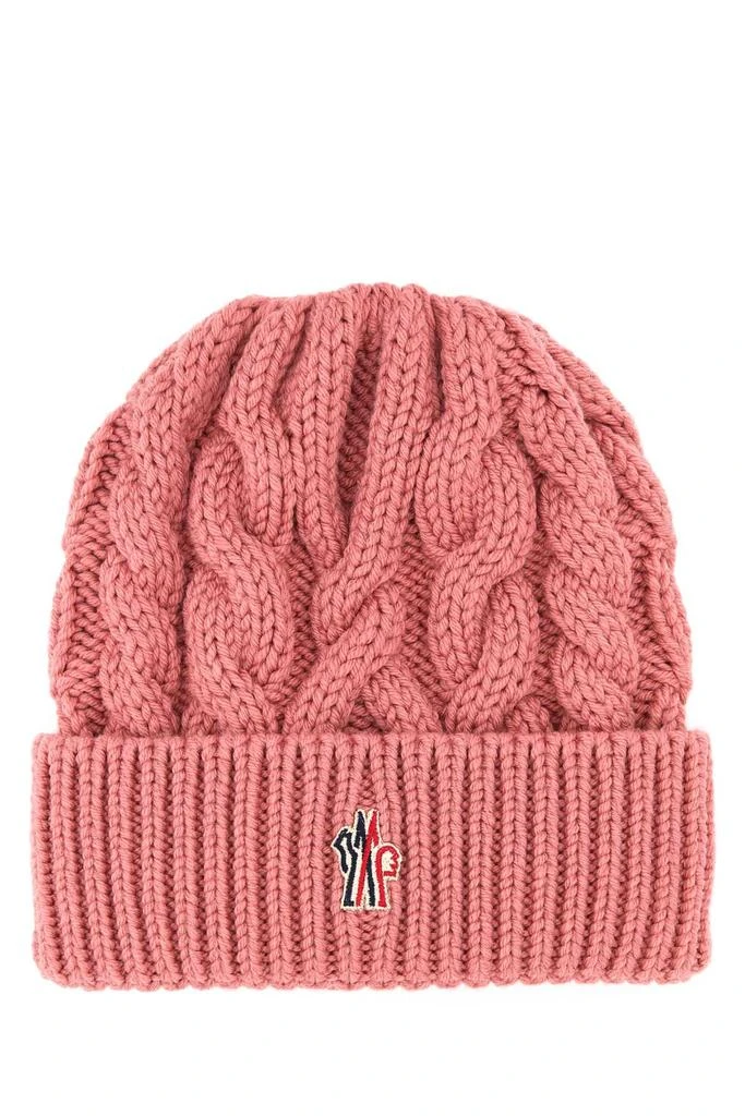 Moncler DARK PINK WOOL BEANIE HAT 1