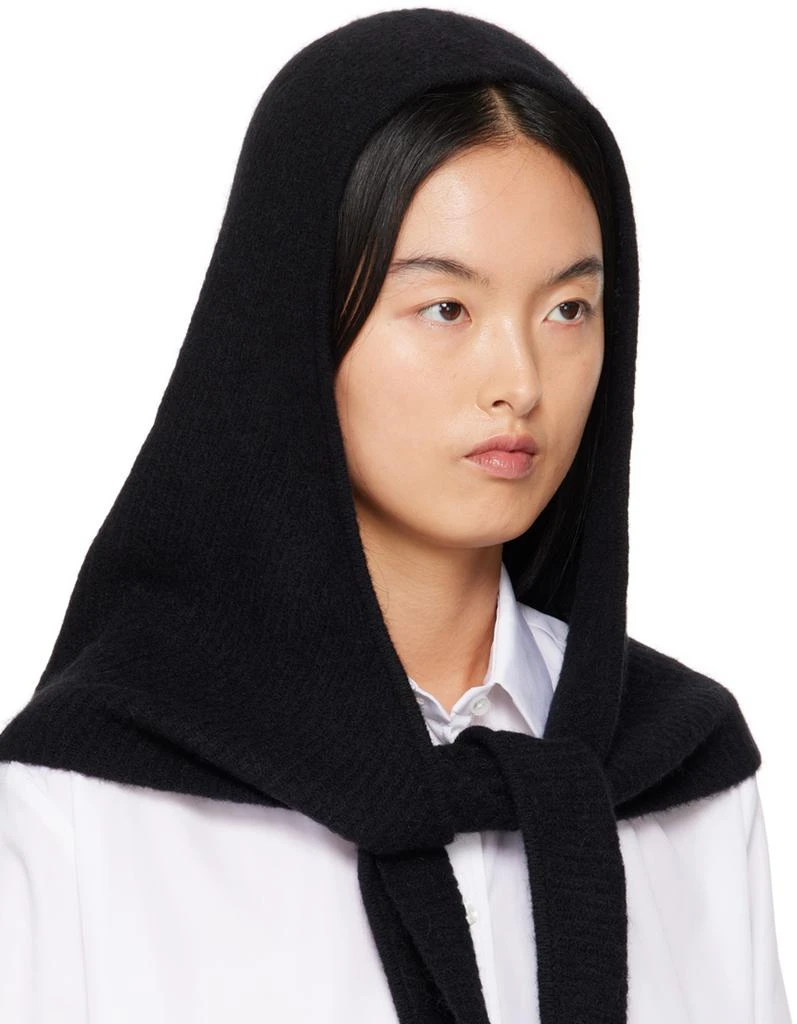 Ganni Black Soft Wool Balaclava 2