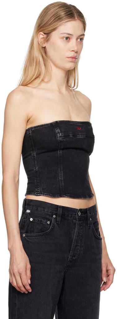 Diesel Black De-Ville Denim Tube Top