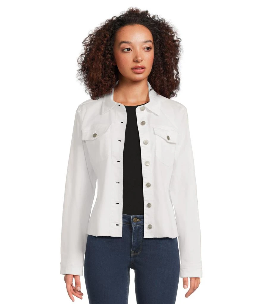NYDJ Frayed Hem Denim Jacket 1