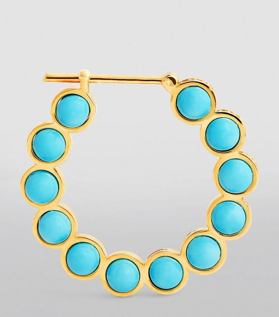 L'ATELIER NAWBAR Yellow Gold, Diamond and Enamel The Cobalt Hoop Earrings 3