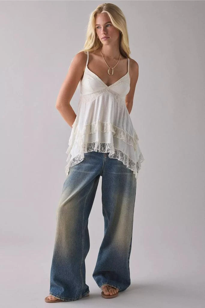 Kimchi Blue Kimchi Blue Asterid Lace Trim Asymmetric Babydoll Cami 4