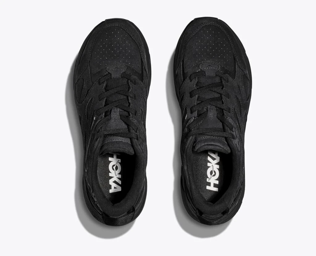 Hoka One One Clifton L Suede 1122571-BBLC Mens US 6.5 Black Running Shoes TF1964 5