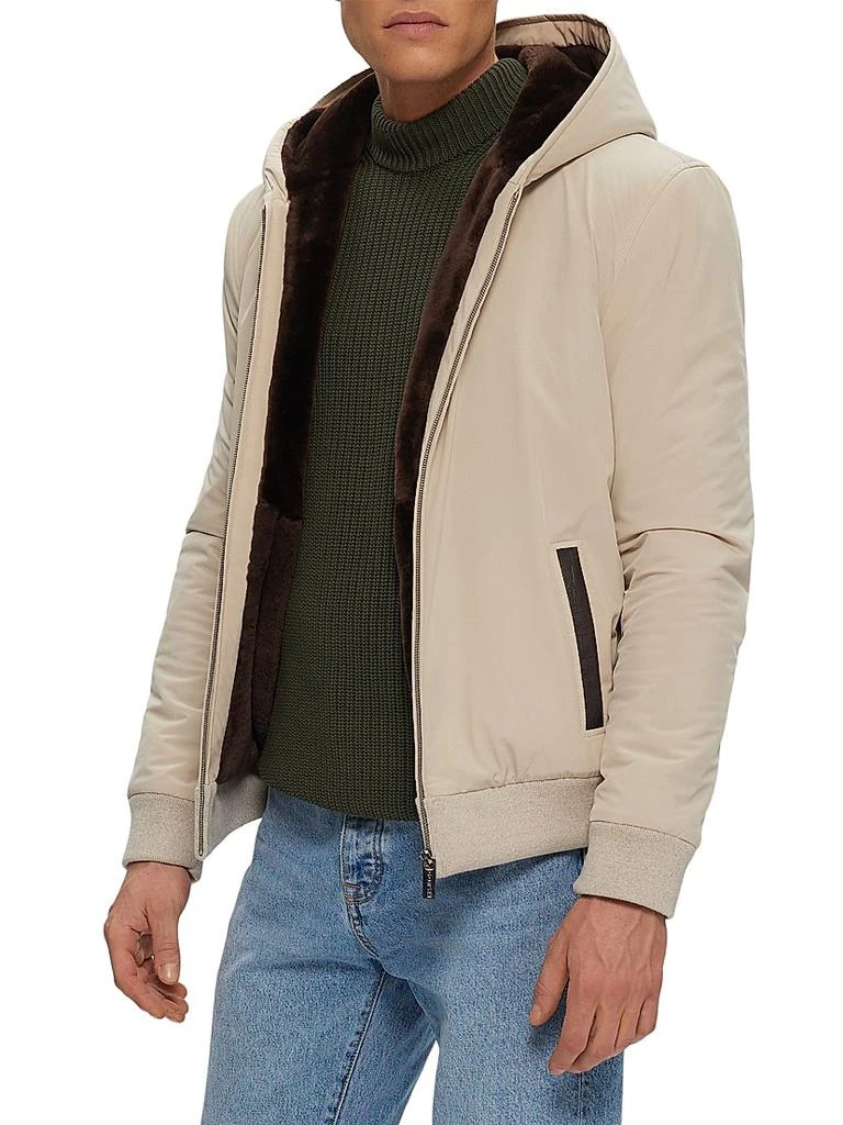 Gorski Shearling Lamb Lined Bomber Jacket 3