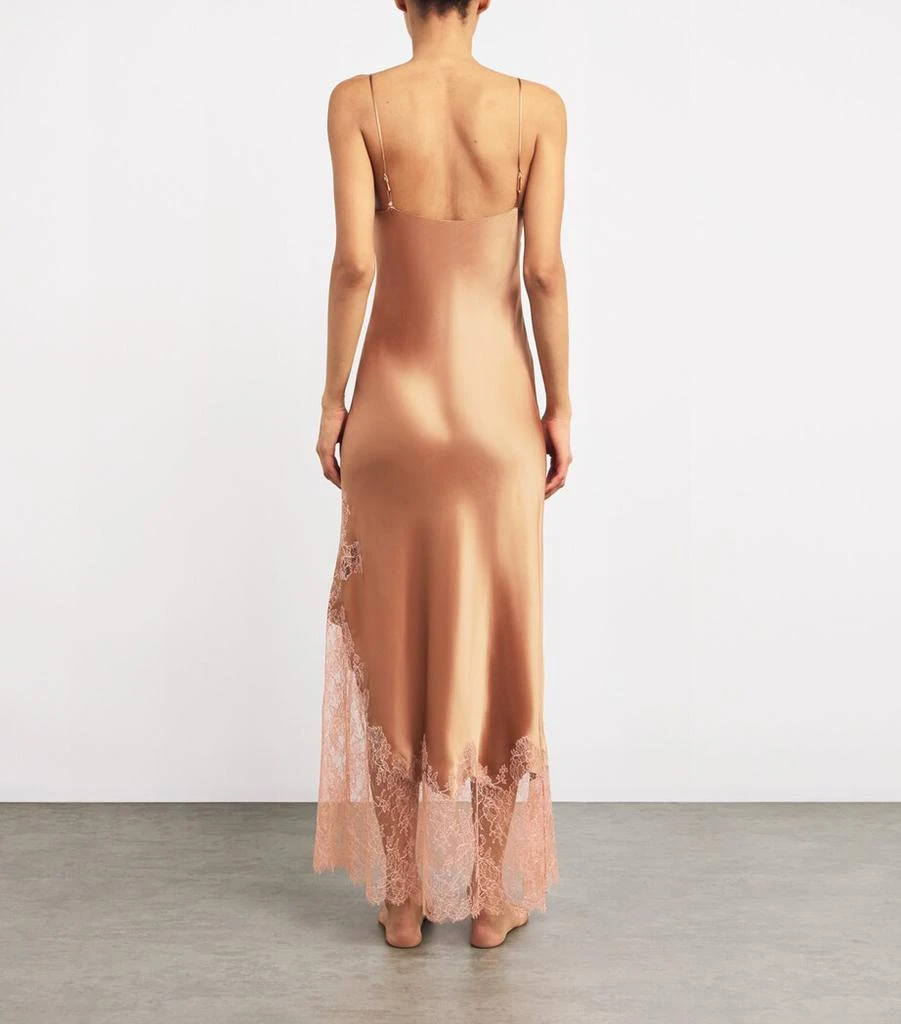 Carine Gilson Silk Lace-Trim Maxi Nightdress 3