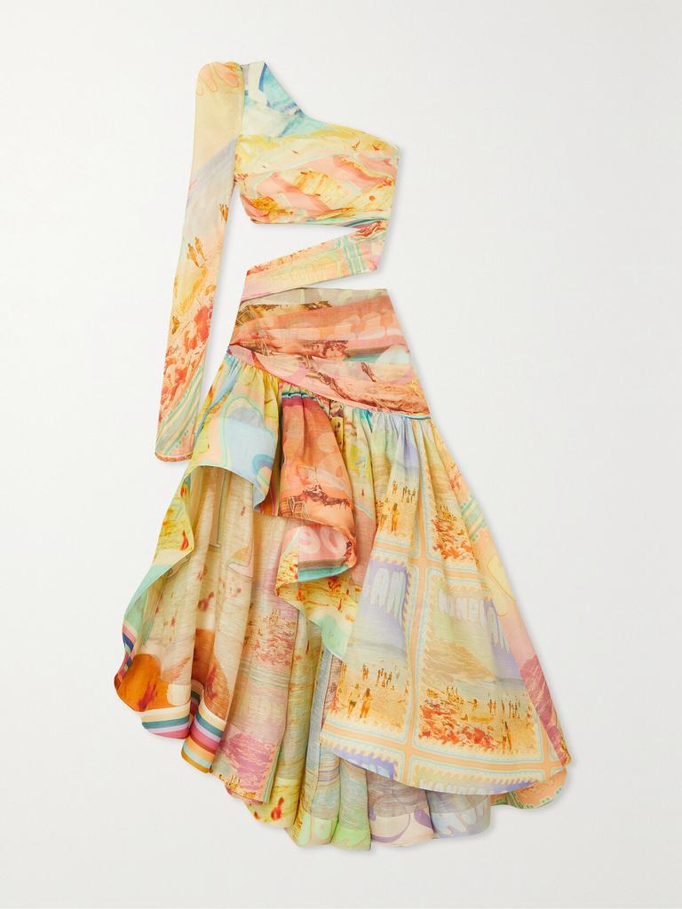ZIMMERMANN 8月の花柄リネンマキシワンピース ZIMMERMANN 8月の花柄リネンマキシワンピース (Zimmermann