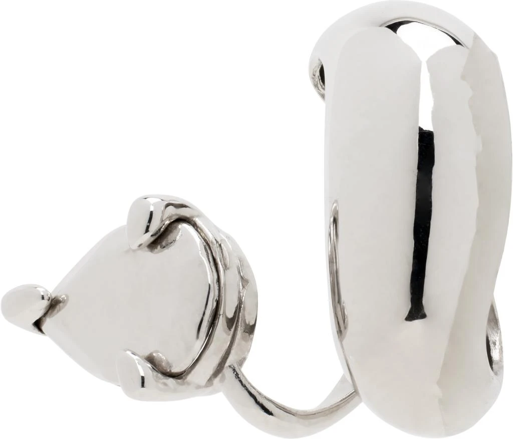Alan Crocetti Silver Hard Alien Left Ear Cuff 1