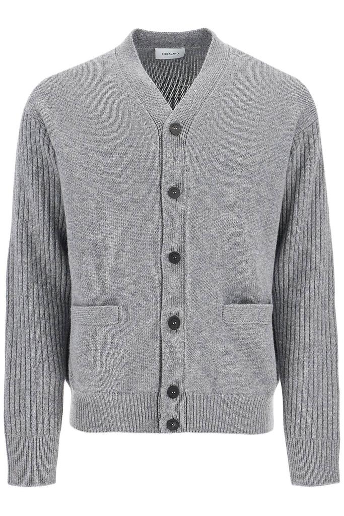 FERRAGAMO "wool cardigan with patches"