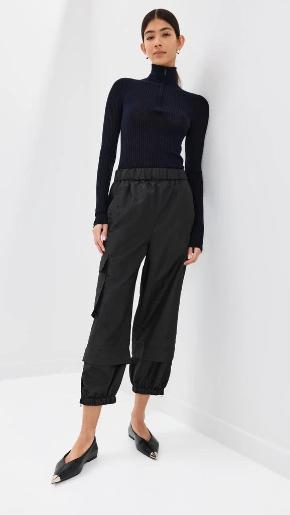 Tibi Crispy Nylon Pull On Joggers 4