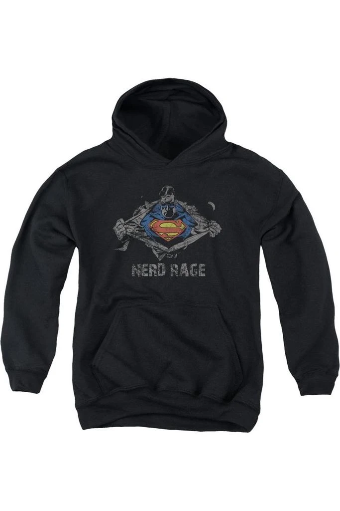 Gildan Superman Nerd Rage Youth Pull Over Hoodie / Hooded Sweatshirt 1