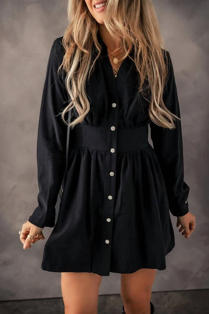 Shop Elastic Cinched High Waist Long Sleeve Shirt Mini Dress In Black on Sale at BeyondStyle Get 24% Off Elastic Cinched High Waist Long Sleeve Shirt Mini Dress In Black with Shop Elastic Cinched High Waist Long Sleeve Shirt Mini Dress In Black on Sale at BeyondStyle Get 24% Off Elastic Cinched High Waist Long Sleeve Shirt Mini Dress In Black with