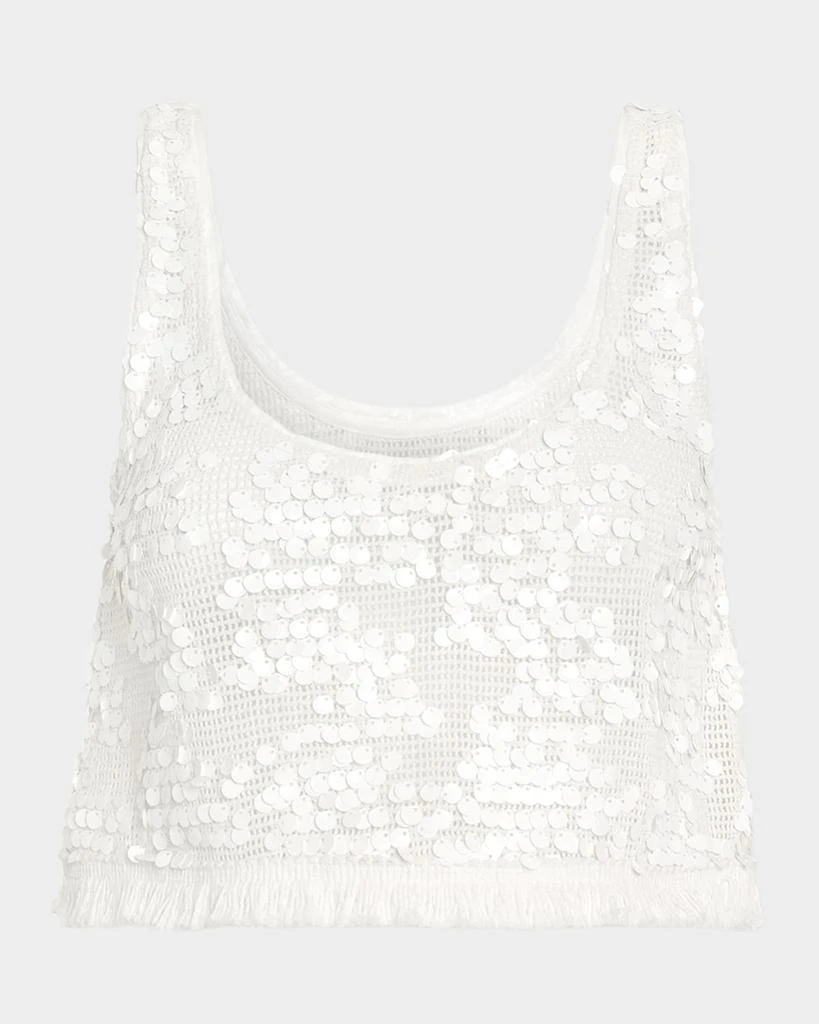 Ramy Brook Kyra Paillette Scoop-Neck Coverup Top