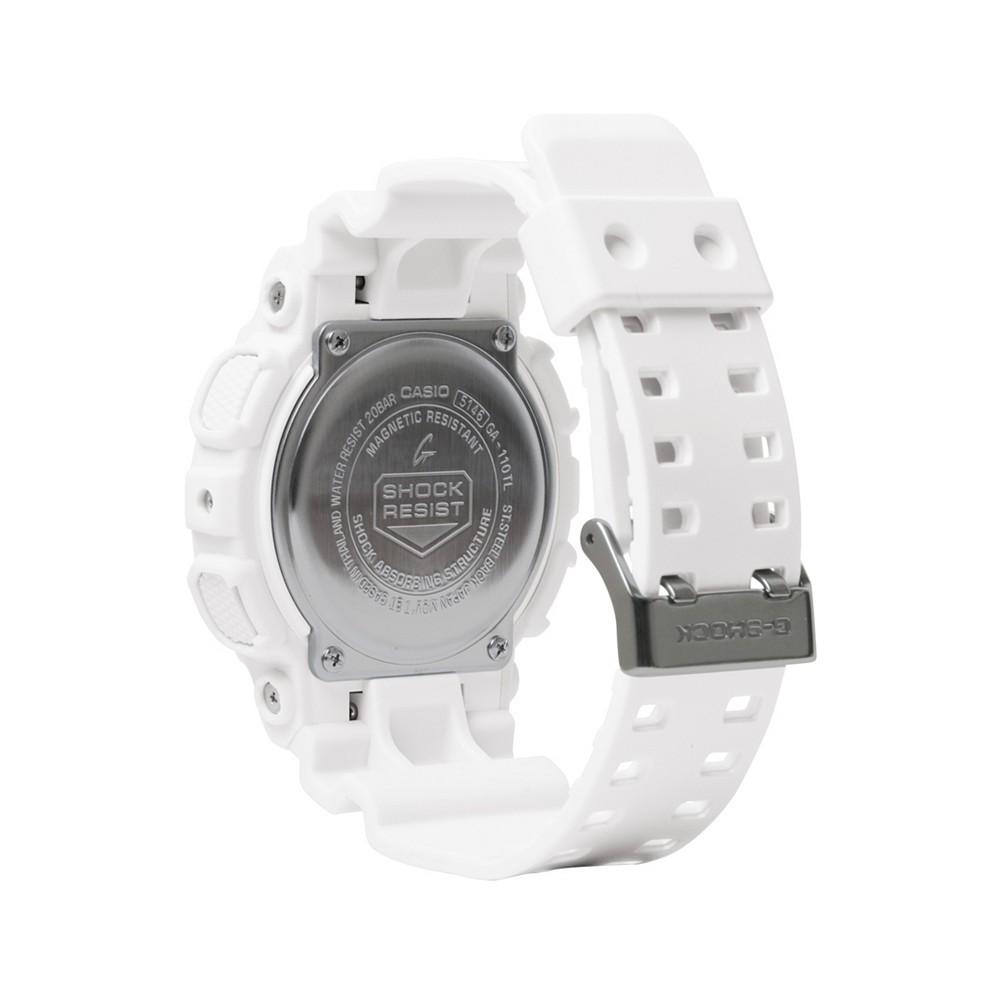 G-Shock Men's Analog Digital White Resin Watch, 51.2mm GA110TL-7A