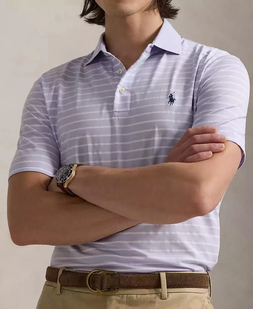 Polo Ralph Lauren Men's Classic-Fit Performance Polo Shirt - Flower Purple/White - Size L